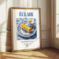 Éclair – French Dessert Dish, Café Wall Decor