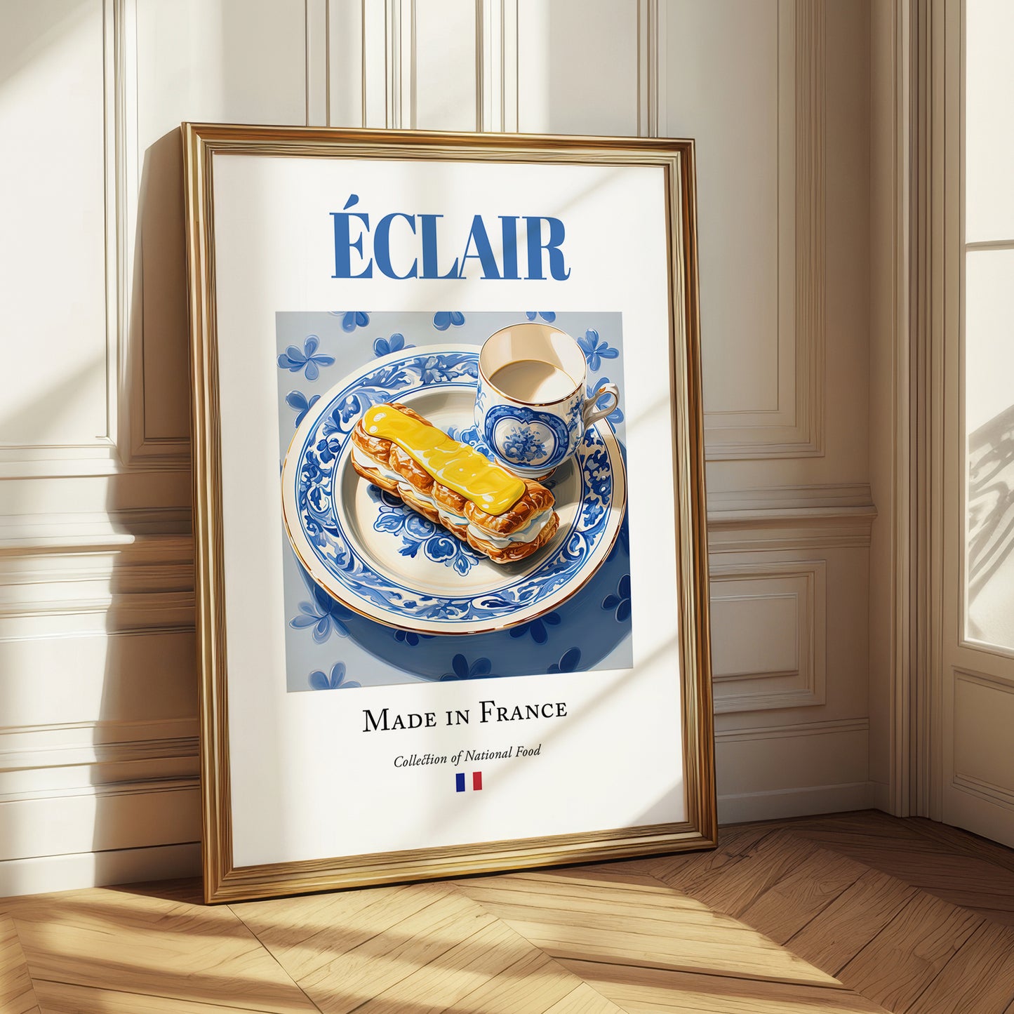 Éclair – French Dessert Dish, Café Wall Decor