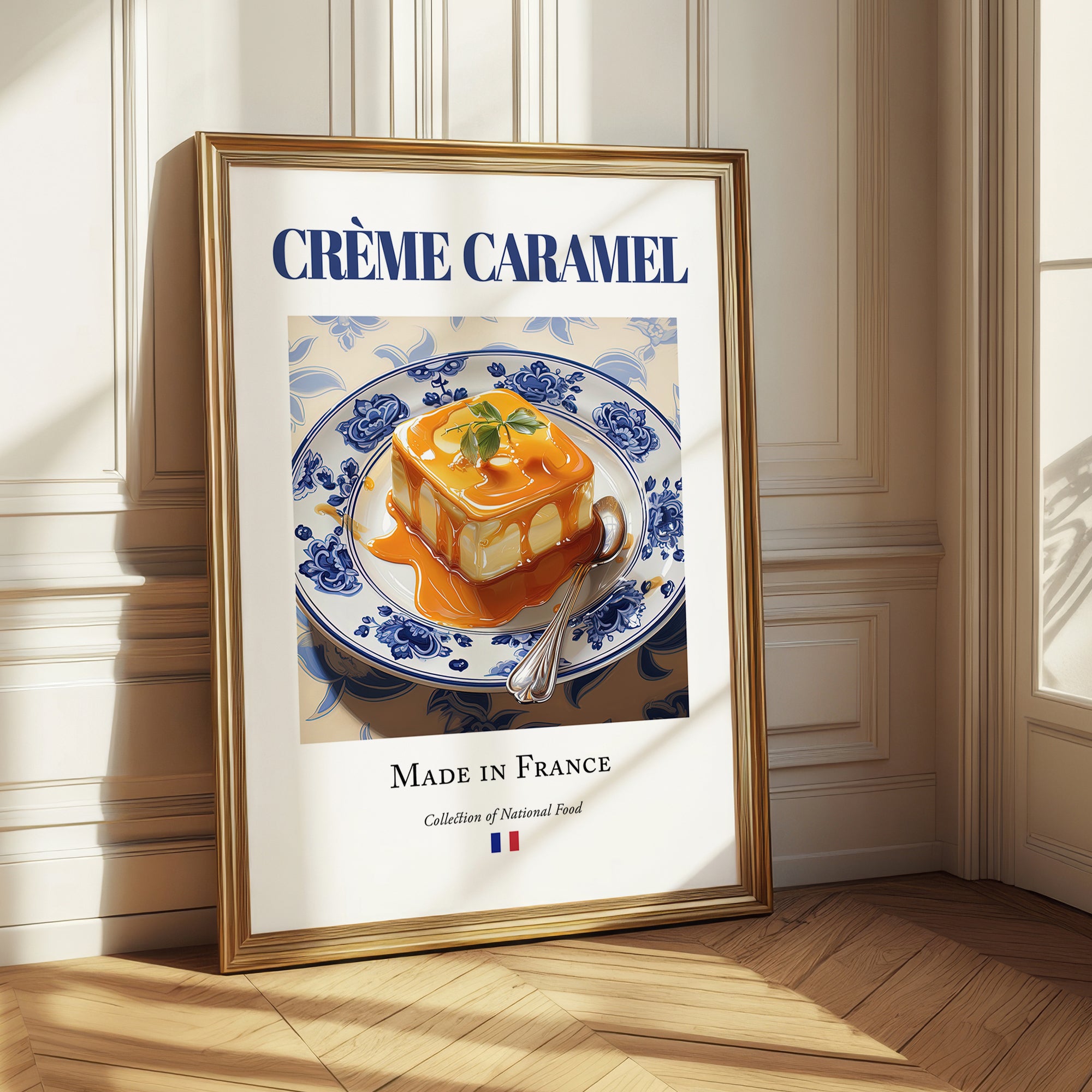 Crème caramel – French Dessert Dish, Restaurant Poster