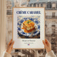 Crème caramel – French Dessert Dish, Restaurant Poster, styled in a charming Paris street view