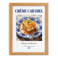 Crème caramel – French Dessert Dish, Restaurant Poster, set in oak frame