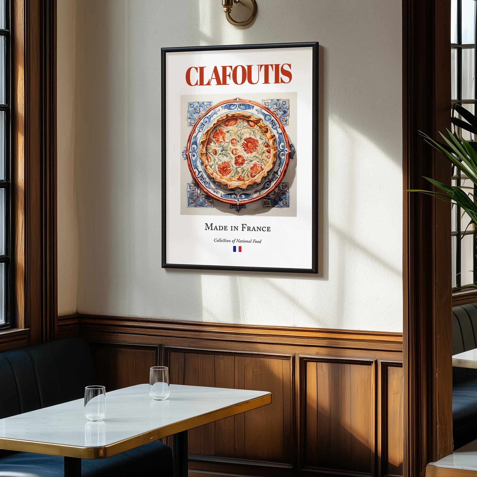 Clafoutis – French Dessert Dish, Restaurant Print, clean layout with no caption