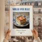 Mille-feuille – French Dessert Dish, Bistro Painting, styled in a charming Paris street view