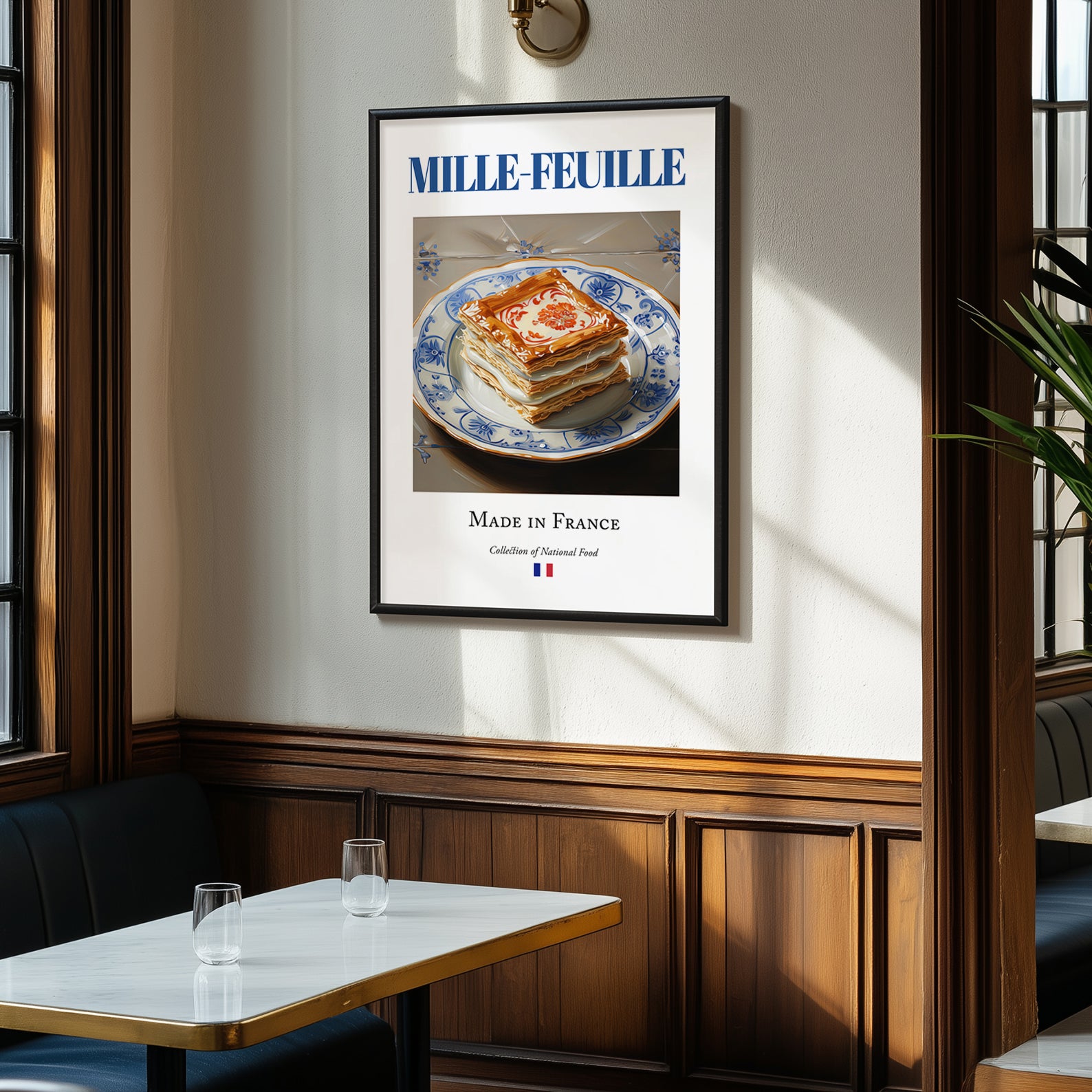 Mille-feuille – French Dessert Dish, Bistro Painting, clean layout with no caption