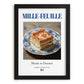 Mille-feuille – French Dessert Dish, Bistro Painting, in sleek black frame