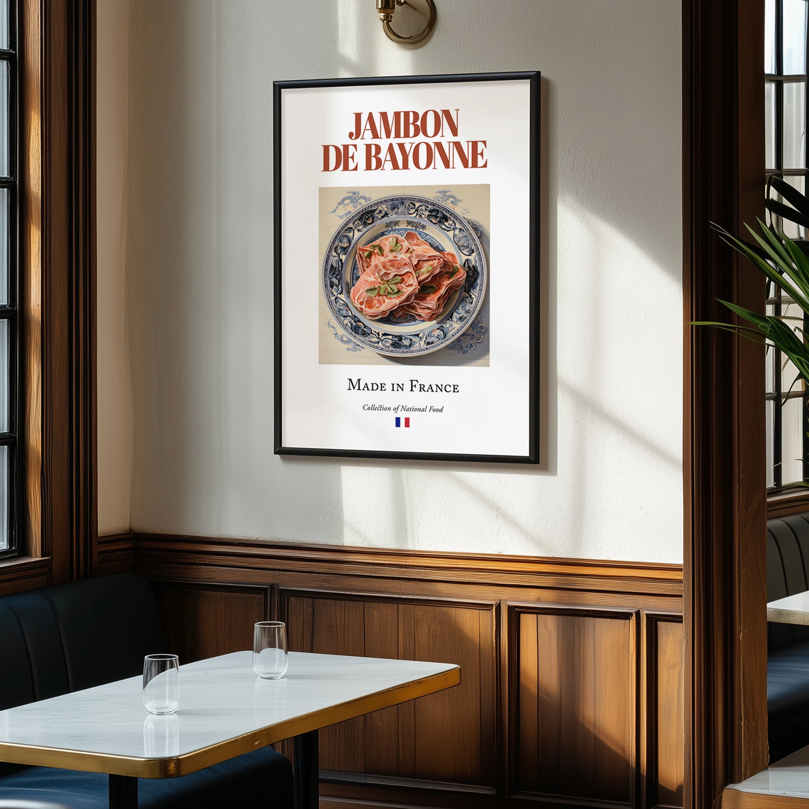 Jambon de Bayonne – French Meat Dish, Tavern Print, clean layout with no caption