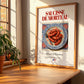 Saucisse de Morteau – French Meat Dish, Fine Dining Restaurant Poster, no-text version framed in wood
