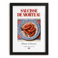 Saucisse de Morteau – French Meat Dish, Fine Dining Restaurant Poster, in sleek black frame