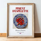 Piment d'Espelette – French Spice Dish, Café Print, in wooden frame leaning on the floor