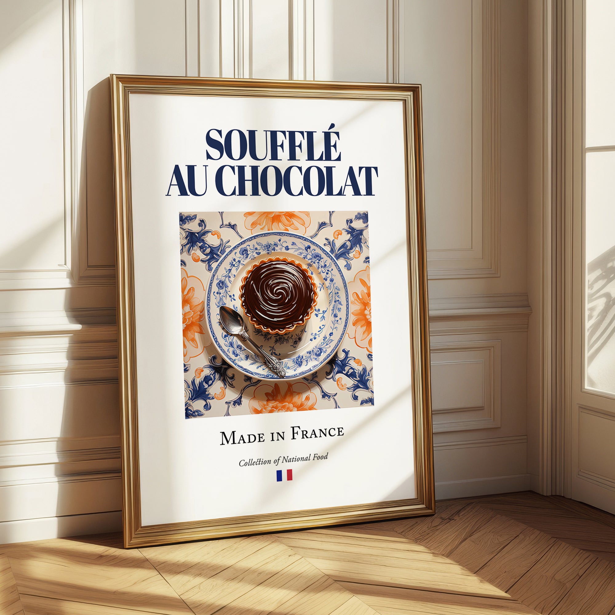 Soufflé au chocolat – French Dessert Dish, Fine Dining Restaurant Wall Art