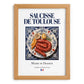 Saucisse de Toulouse – French Meat Dish, Farmhouse Kitchen Illustration, set in oak frame