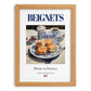 Beignets – French Dessert Dish, Brasserie Wall Art, set in oak frame
