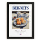 Beignets – French Dessert Dish, Brasserie Wall Art, in sleek black frame