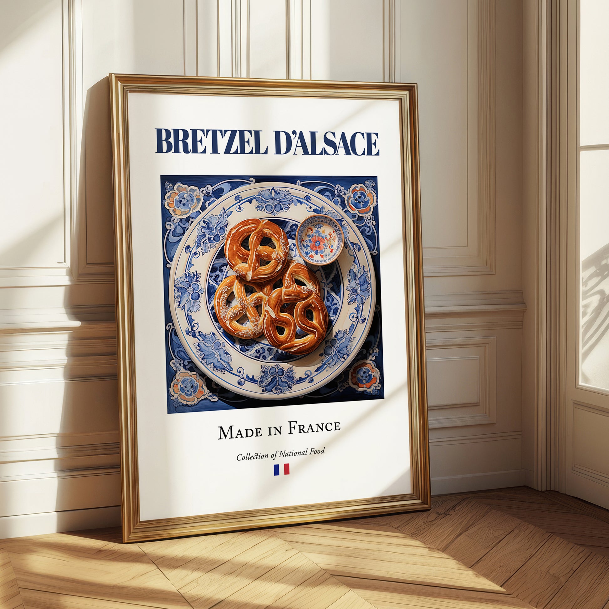 Bretzel d'Alsace – French Bread Dish, Fine Dining Restaurant Painting