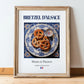 Bretzel d'Alsace – French Bread Dish, Fine Dining Restaurant Painting, in wooden frame leaning on the floor