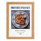Bretzel d'Alsace – French Bread Dish, Fine Dining Restaurant Painting, set in oak frame