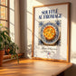 Soufflé au fromage – French Dish, Café Poster, no-text version framed in wood