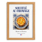 Soufflé au fromage – French Dish, Café Poster, set in oak frame