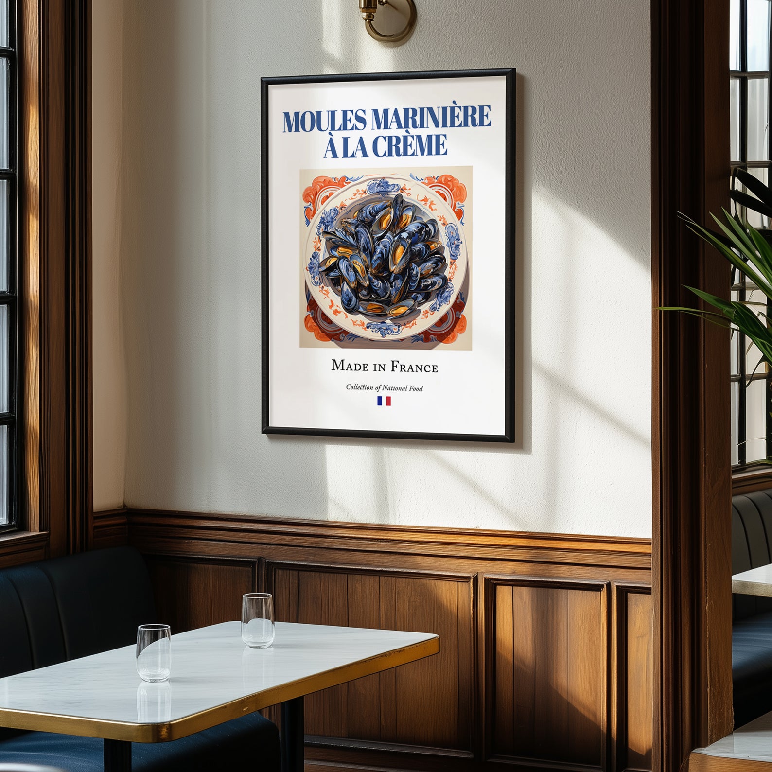 Moules marinière à la crème – French Dish, Café Art, clean layout with no caption