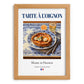 Tarte à l'oignon – French Dish, Fine Dining Restaurant Illustration, set in oak frame