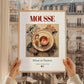 Mousse – French Dish, Tavern Wall Art, styled in a charming Paris street view