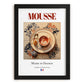 Mousse – French Dish, Tavern Wall Art, in sleek black frame