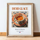 Demi-glace – French Sauce Dish, Bistro Wall Decor, in wooden frame leaning on the floor