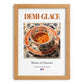 Demi-glace – French Sauce Dish, Bistro Wall Decor, set in oak frame