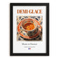 Demi-glace – French Sauce Dish, Bistro Wall Decor, in sleek black frame
