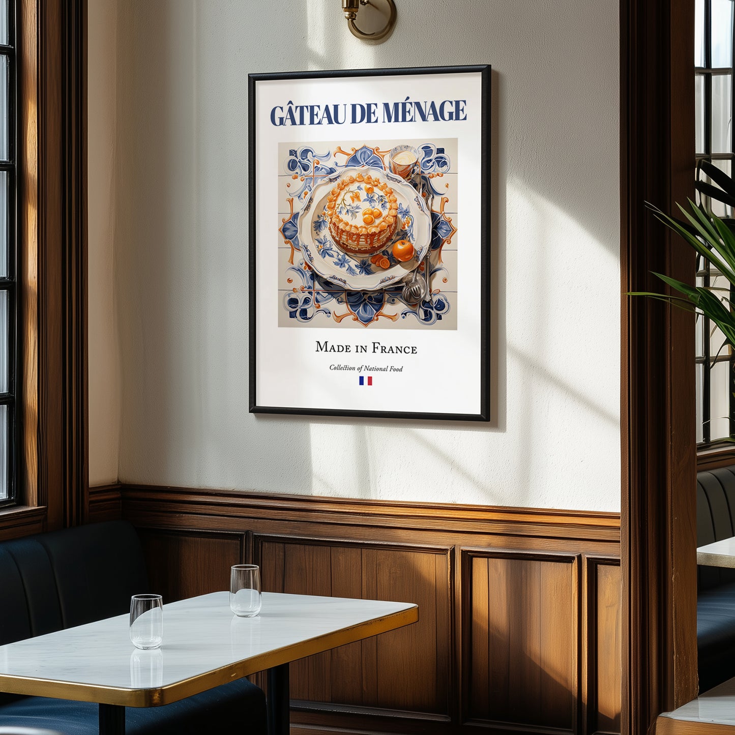 Gâteau de ménage – French Dish, Food Bar Wall Decor, clean layout with no caption