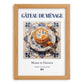 Gâteau de ménage – French Dish, Food Bar Wall Decor, set in oak frame