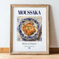 Moussaka – Greek Meat Dish, Restaurant Still Life, in wooden frame leaning on the floor
