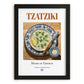 Tzatziki – Greek Dip Dish, Tavern Art, in sleek black frame