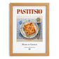 Pastitsio – Greek Meat Dish, Tavern Wall Decor, set in oak frame