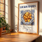 Loukoumades – Greek Dessert Dish, Farmhouse Kitchen Wall Decor, no-text version framed in wood