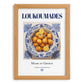 Loukoumades – Greek Dessert Dish, Farmhouse Kitchen Wall Decor, set in oak frame