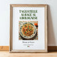 Tagliatelle al ragù alla Bolognese – Italian Pasta, Trattoria Poster, in wooden frame leaning on the floor