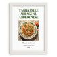 Tagliatelle al ragù alla Bolognese – Italian Pasta, Trattoria Poster, placed in minimal white frame