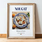 Nougat – Italian Dessert Dish, Restaurant Print, in wooden frame leaning on the floor