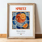 Spritz – Italian Cocktail Drink, Hotel Lobby Poster, in wooden frame leaning on the floor