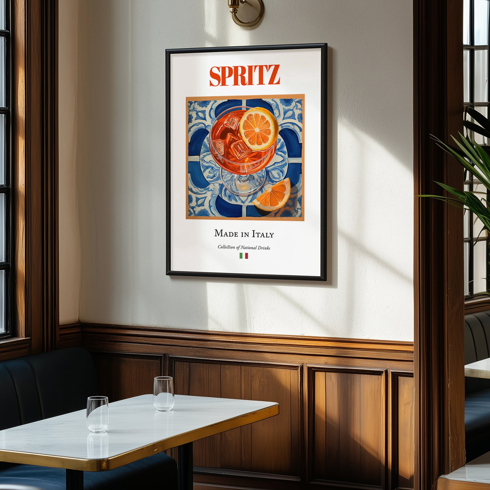 Spritz – Italian Cocktail Drink, Hotel Lobby Poster, clean layout with no caption