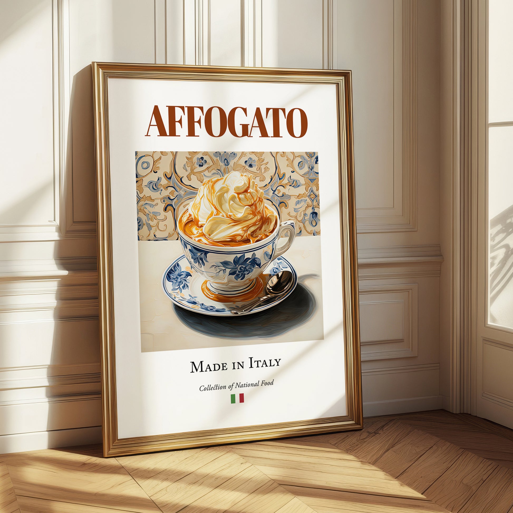 Affogato – Italian Dessert Dish, Farmhouse Kitchen Art
