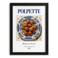 Polpette – Italian Meat Dish, Tavern Wall Decor, in sleek black frame