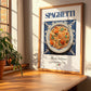 Spaghetti – Italian Pasta, Trattoria Wall Art, no-text version framed in wood