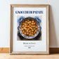 Gnocchi di Patate – Italian Dish, Café Still Life, in wooden frame leaning on the floor