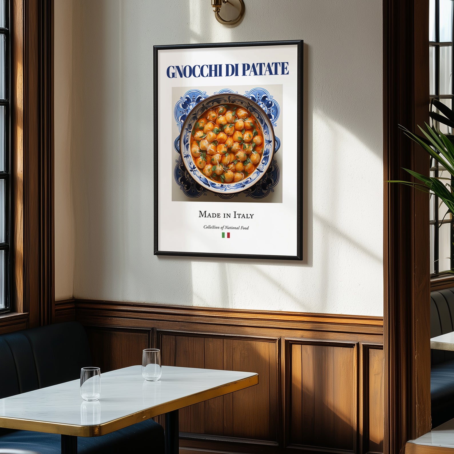 Gnocchi di Patate – Italian Dish, Café Still Life, clean layout with no caption
