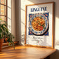 Linguine – Italian Pasta, Ristorante Painting, no-text version framed in wood