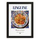 Linguine – Italian Pasta, Ristorante Painting, in sleek black frame