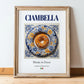 Ciambella – Italian Dessert Dish, Farmhouse Kitchen Wall Art, in wooden frame leaning on the floor
