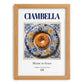 Ciambella – Italian Dessert Dish, Farmhouse Kitchen Wall Art, set in oak frame